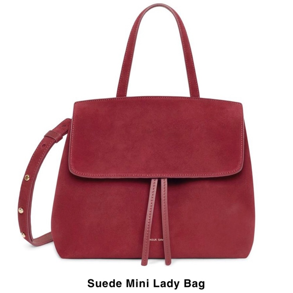 Mansur Gavriel suede mini lady bag in Rococo